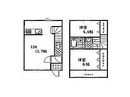トレステーラ宇佐辛島 1階2LDKの間取り