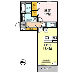 JR東海道・山陽本線 石山駅 徒歩25分の賃貸アパート 2階1LDKの間取り