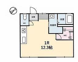 フォーブル　フクダ 1階ワンルームの間取り
