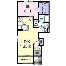 フォアシュピールI 1LDKの間取図画像