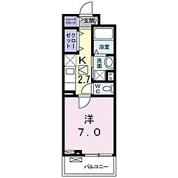 グレイス 1Kの間取図画像