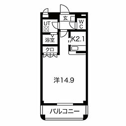 ハイム・ルミナス 1Kの間取図画像