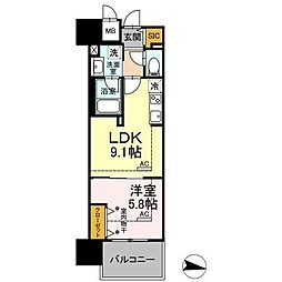 ParkAvenueEAST 1LDKの間取図画像