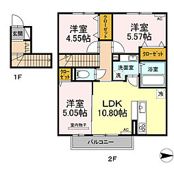 サンヴィータ花園 3LDKの間取図画像
