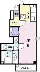 ラーゼン・コート ワンルームの間取図画像