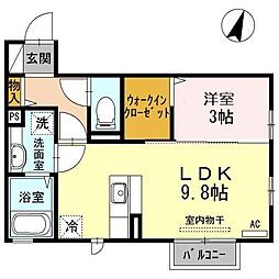グランメモワール 1LDKの間取図画像