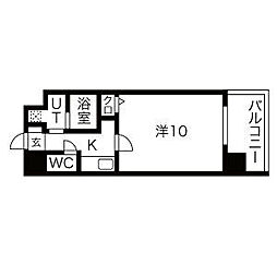 NEO JAPANESQUE 出来町(ネオジャパネスク出来町) 9階1Kの間取り