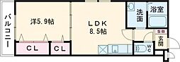 フジパレス堺梅北 1LDKの間取図画像