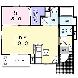 カナールA 1LDKの間取図画像