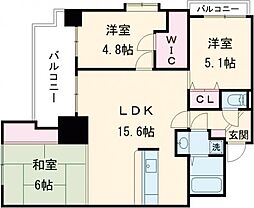 S-FORT保田窪 9階3LDKの間取り