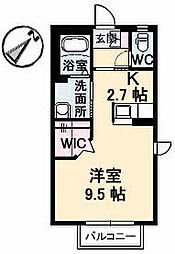 シャーメゾンｎｏｎｎｏｎ 1階ワンルームの間取り