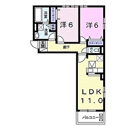 ルージュ・N 2LDKの間取図画像