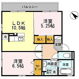 ネクサス 2LDKの間取図画像