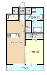 フォンターナ碩田 1LDKの間取図画像