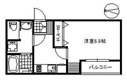 SBジェミニみずほ台 1階1Kの間取り