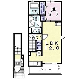 サンコート 1LDKの間取図画像