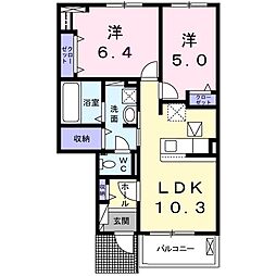 エミネンス・コート真美ケ丘Ａ 1階2LDKの間取り