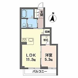 シャーメゾン葵 1LDKの間取図画像