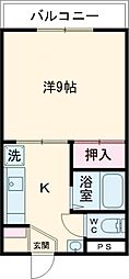 ロゼッタWEST 1Kの間取図画像