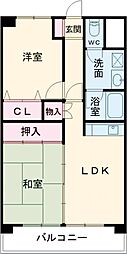 小玉ハイツ 2LDKの間取図画像