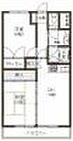 大歳マンション 2階2LDKの間取り