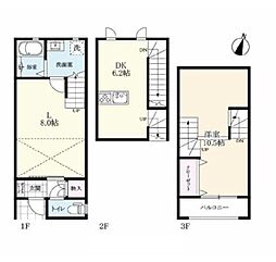 ロワイヤルアイランド長神田IV 1階1LDKの間取り