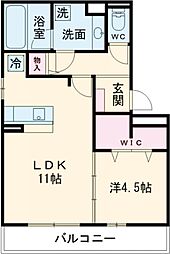 クライス 1LDKの間取図画像