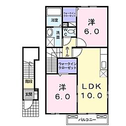 ソレイユ3 2LDKの間取図画像