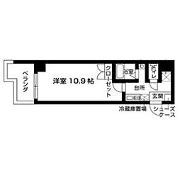 アネックス西洞院 5階1Kの間取り