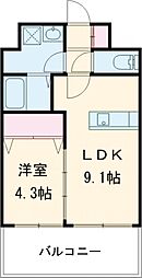 レジェンド直方壱番館 1LDKの間取図画像