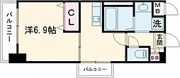 セントヒルズ 1Kの間取図画像