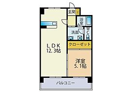クラジューペール 1LDKの間取図画像