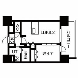 ファステートNAGOYA今池バレンシア 1LDKの間取図画像