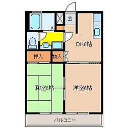 コーポTAKASU 2DKの間取図画像