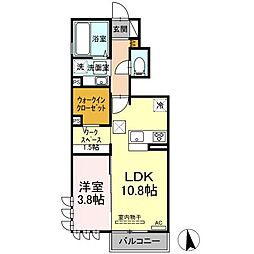 ポラリス北浜B 1LDKの間取図画像