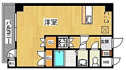 ビュートリアムビル ワンルームの間取図画像