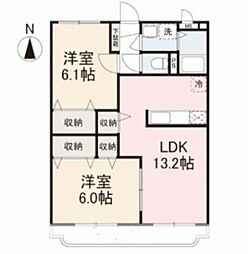 FruitfulB 2LDKの間取図画像