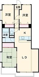M・サンシャイン 4階3LDKの間取り
