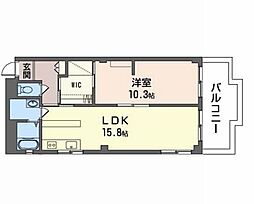 花太コーポ篠尾 1LDKの間取図画像