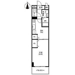 ポラールシュテルン 1DKの間取図画像