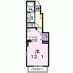 レジデンス佐々木5 ワンルームの間取図画像