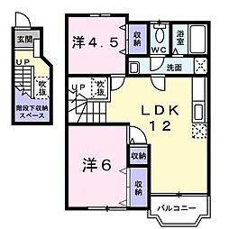 ブライトスクエア 2LDKの間取図画像