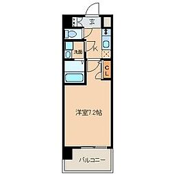 UURコート名古屋名駅 1Kの間取図画像