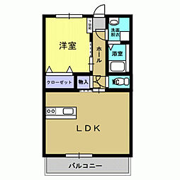 セレクト7 1LDKの間取図画像