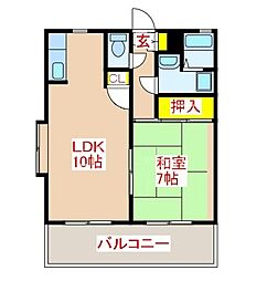 ヴェルドミールT5 1LDKの間取図画像