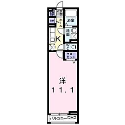 ノーブルスクエア 1Kの間取図画像