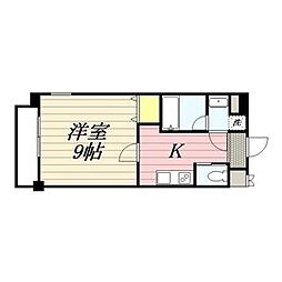 アマーレ東海通 8階1Kの間取り