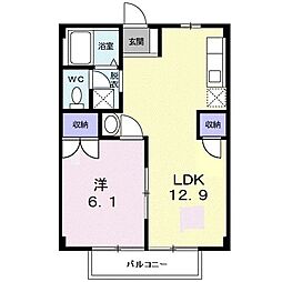 アネックス・テン 1LDKの間取図画像