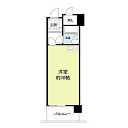 ミストラル川園 ワンルームの間取図画像