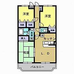 サンツ・ヤマモトA 3LDKの間取図画像